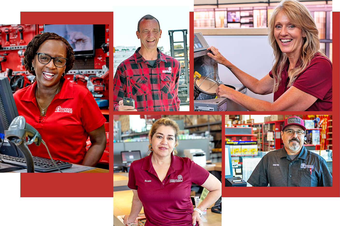 Ganahl employee collage